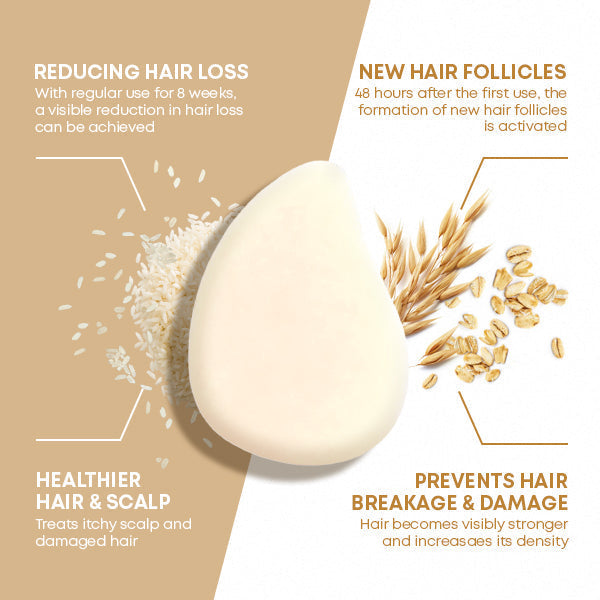 Louxets™ |  Hairthentic Champú vigorizante de avena y arroz en barra